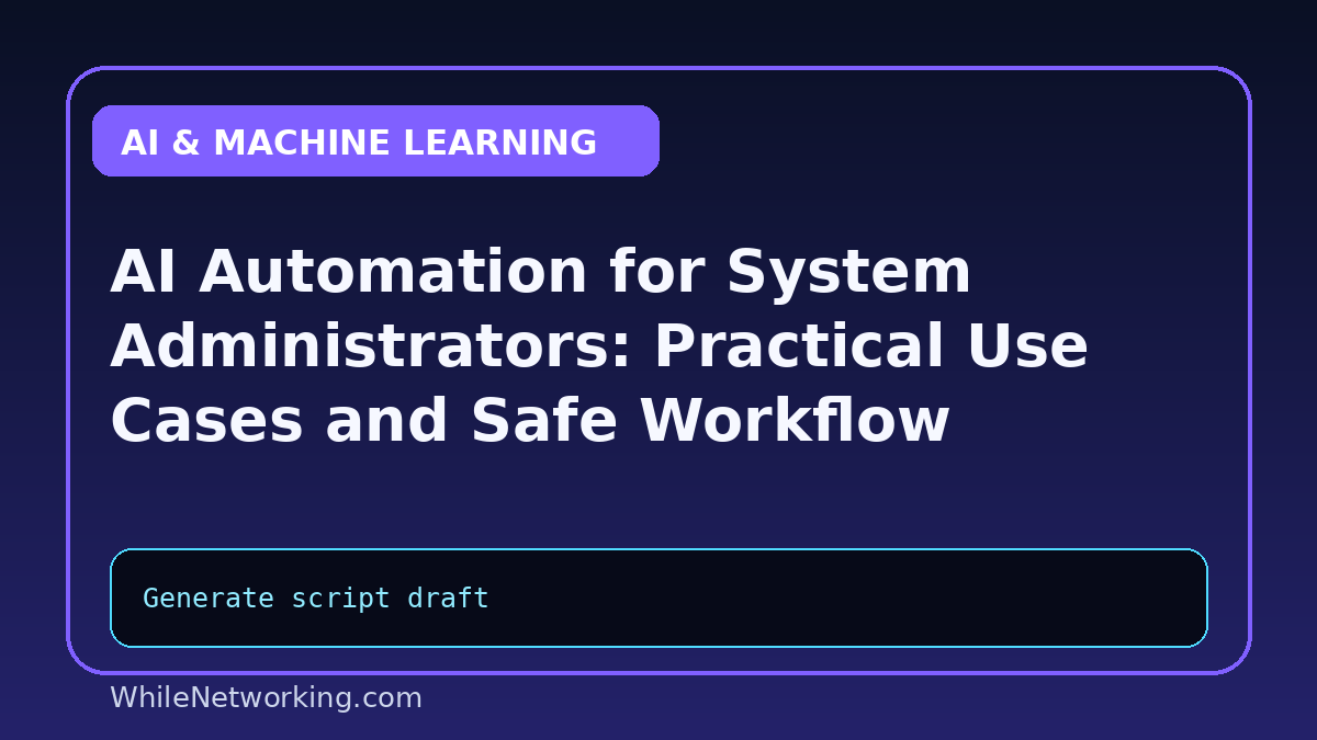 AI Automation for System Administrators: Practical Use Cases and Safe Workflow