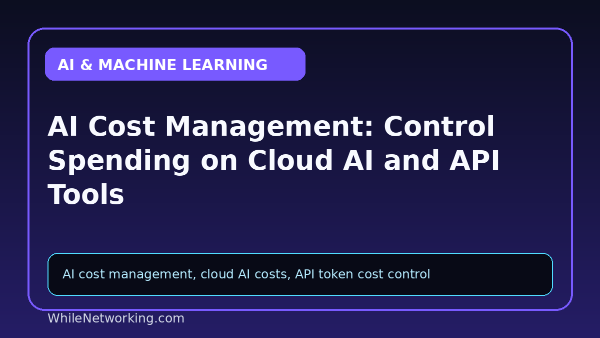 AI Cost Management: Control Spending on Cloud AI and API Tools