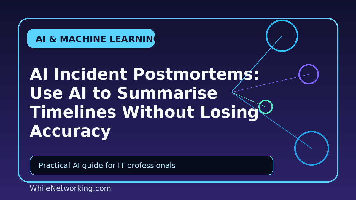 AI Incident Postmortems: Use AI to Summarise Timelines Without Losing Accuracy