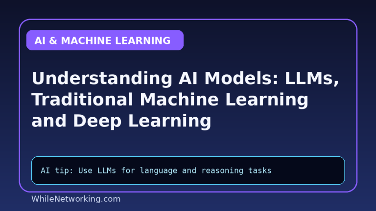 Understanding AI Models: LLMs, Traditional Machine Learning and Deep Learning