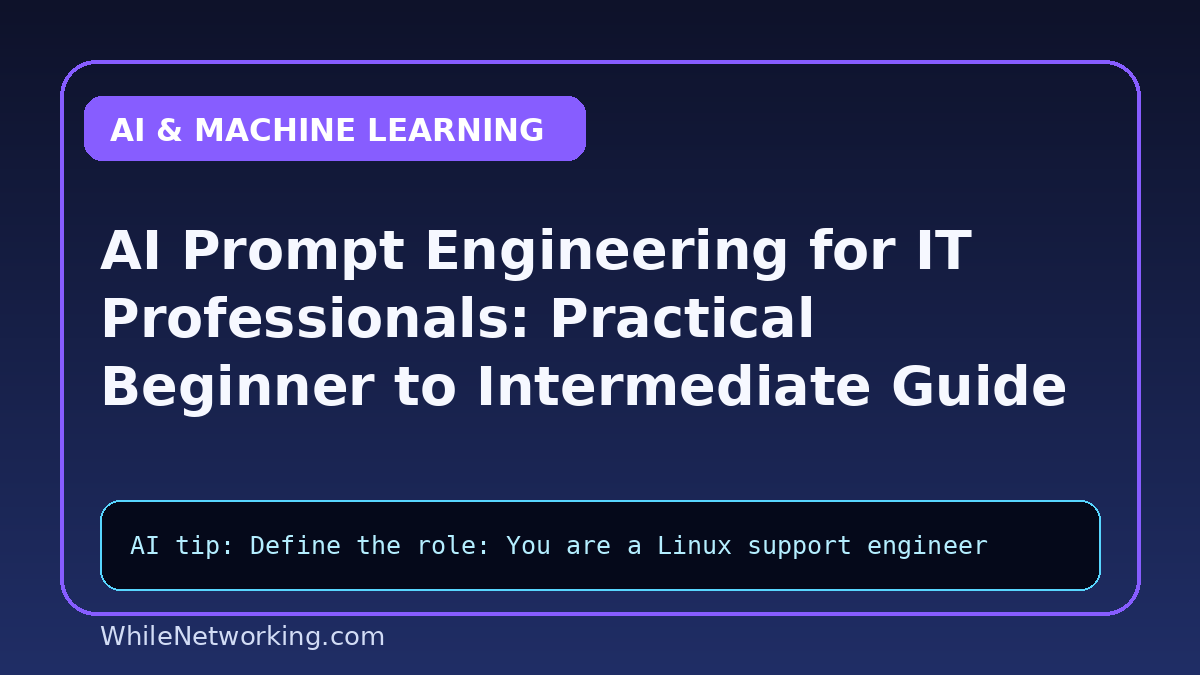AI Prompt Engineering for IT Professionals: Practical Beginner to Intermediate Guide