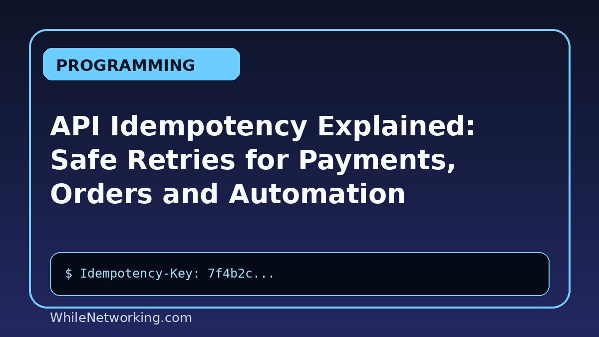 API Idempotency Explained: Safe Retries for Payments, Orders and Automation