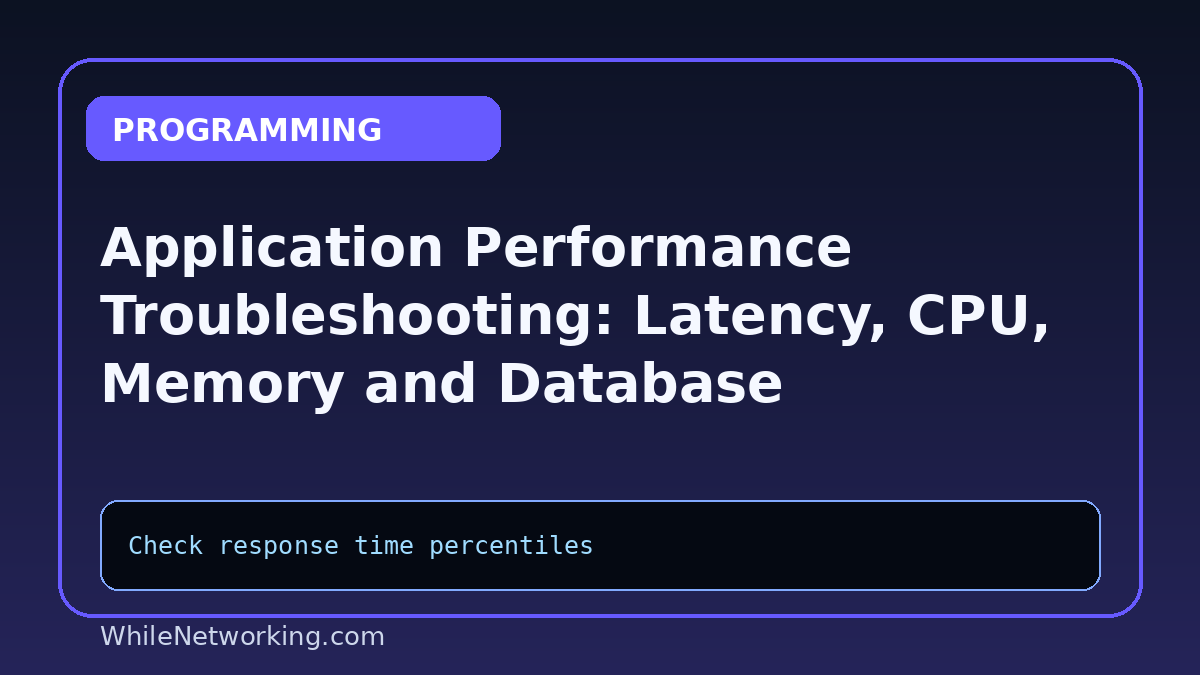 Application Performance Troubleshooting: Latency, CPU, Memory and Database Bottlenecks