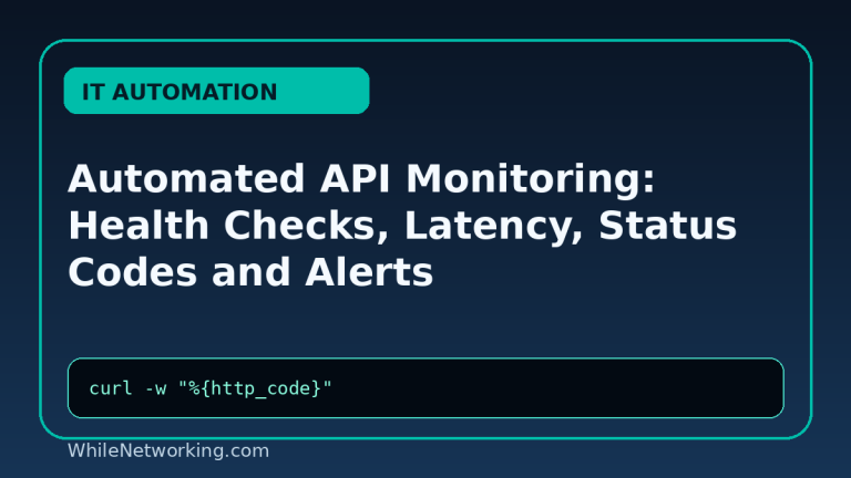 Automated API Monitoring: Health Checks, Latency, Status Codes and Alerts