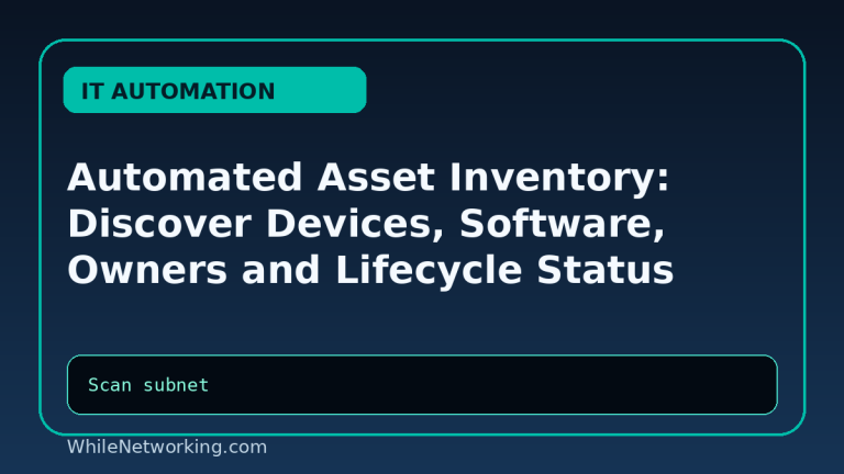 Automated Asset Inventory: Discover Devices, Software, Owners and Lifecycle Status
