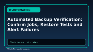 Automated Backup Verification: Confirm Jobs, Restore Tests and Alert Failures