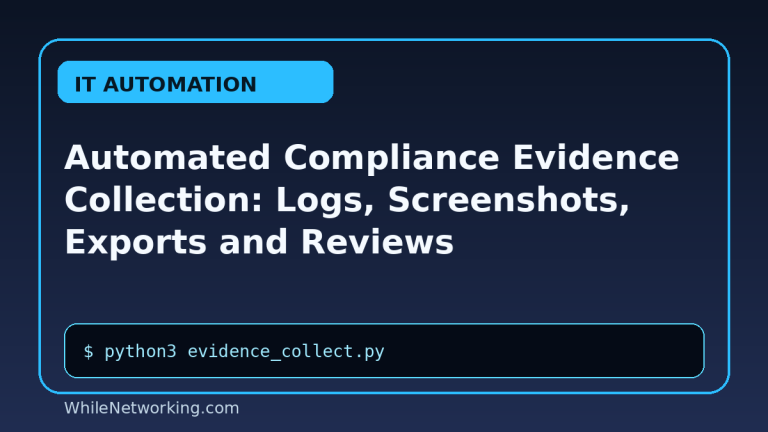 Automated Compliance Evidence Collection: Logs, Screenshots, Exports and Reviews