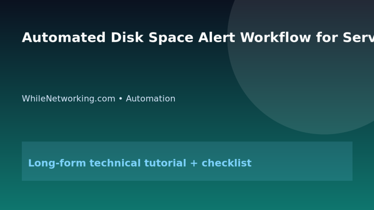 Automated Disk Space Alert Workflow for Servers featured image