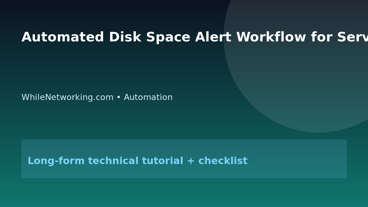 Automated Disk Space Alert Workflow for Servers featured image