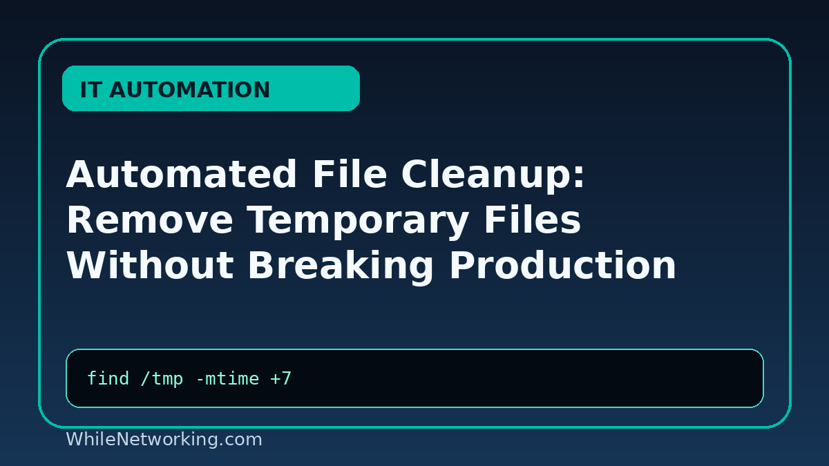 Automated File Cleanup: Remove Temporary Files Without Breaking Production