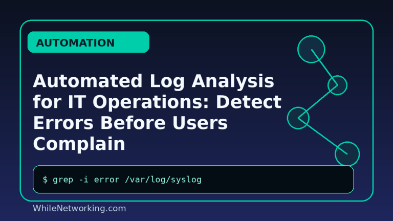 Automated Log Analysis for IT Operations: Detect Errors Before Users Complain