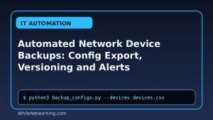 Automated Network Device Backups: Config Export, Versioning and Alerts