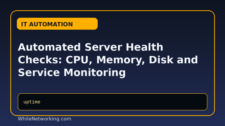 Automated Server Health Checks: CPU, Memory, Disk and Service Monitoring featured image