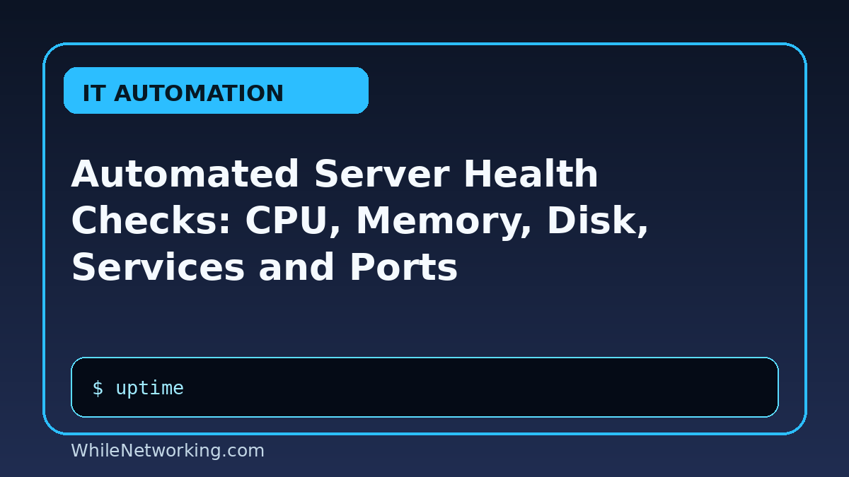 Automated Server Health Checks: CPU, Memory, Disk, Services and Ports