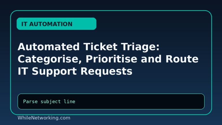 Automated Ticket Triage: Categorise, Prioritise and Route IT Support Requests