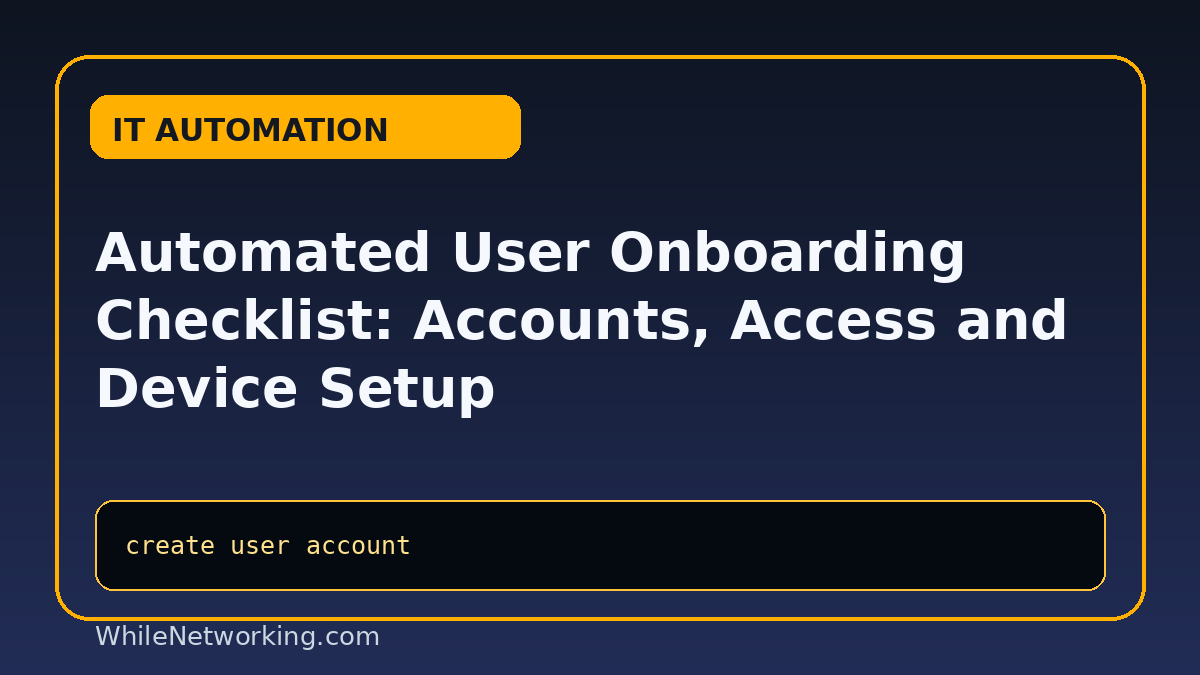 Automated User Onboarding Checklist: Accounts, Access and Device Setup featured image