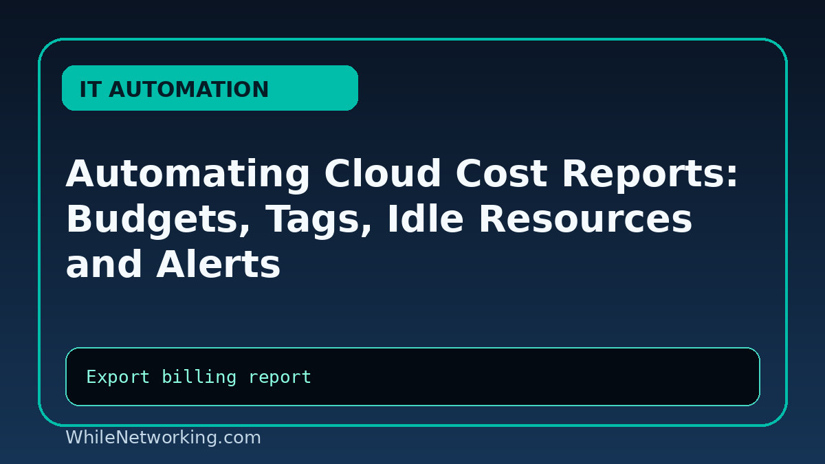 Automating Cloud Cost Reports: Budgets, Tags, Idle Resources and Alerts