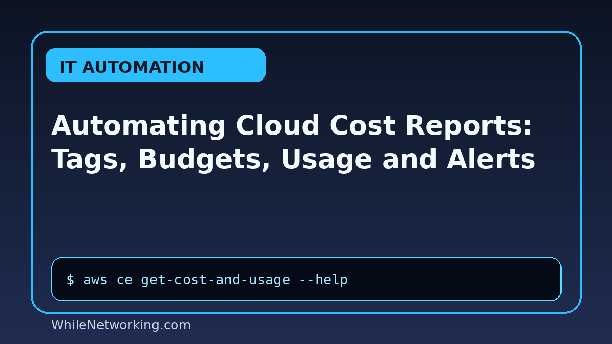 Automating Cloud Cost Reports: Tags, Budgets, Usage and Alerts