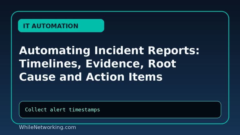 Automating Incident Reports: Timelines, Evidence, Root Cause and Action Items