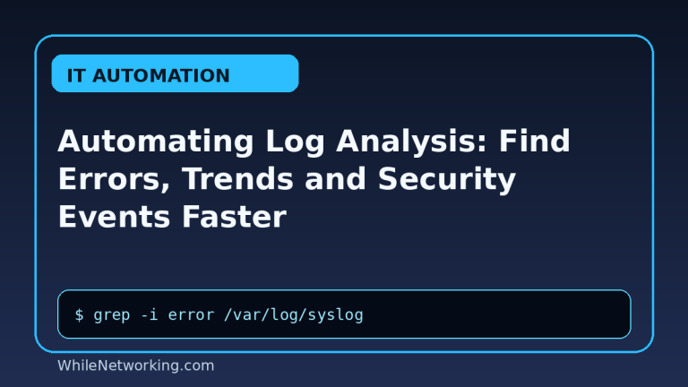 Automating Log Analysis: Find Errors, Trends and Security Events Faster