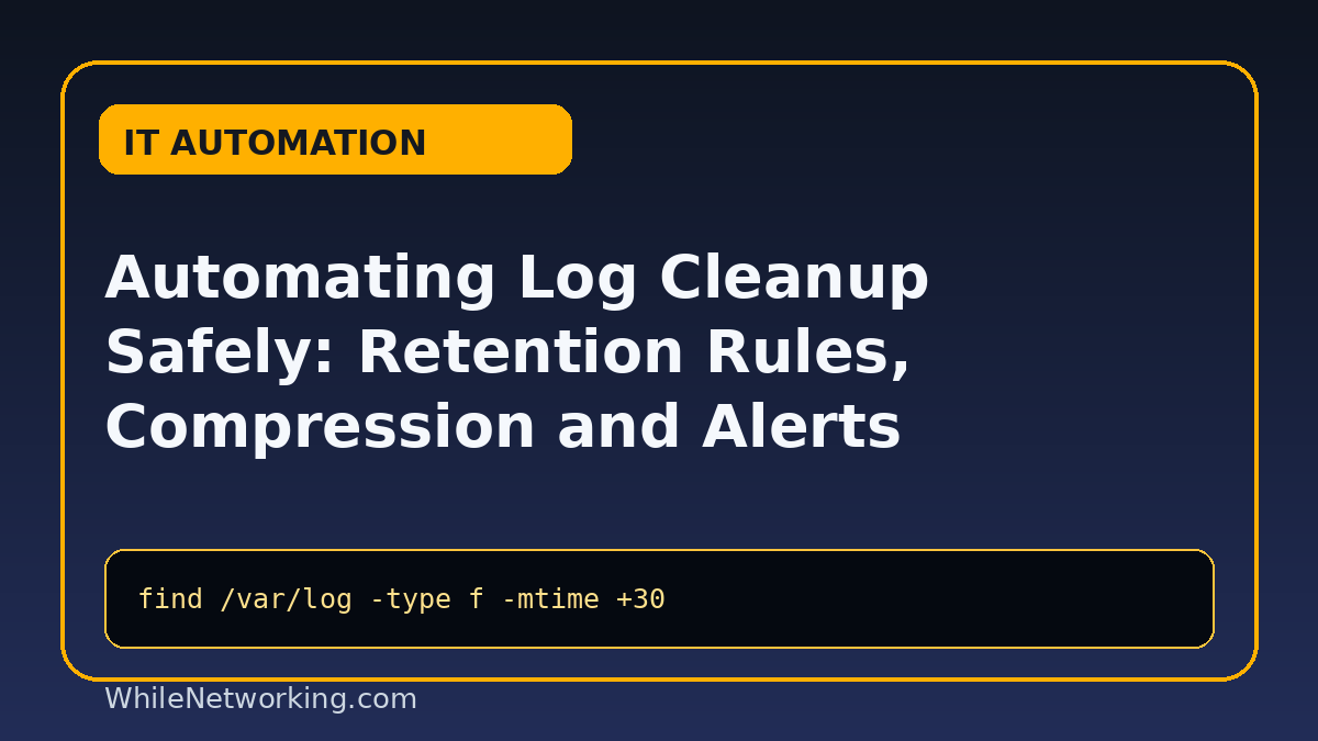 Automating Log Cleanup Safely: Retention Rules, Compression and Alerts featured image