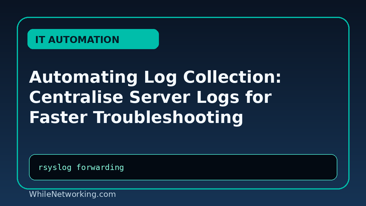 Automating Log Collection: Centralise Server Logs for Faster Troubleshooting