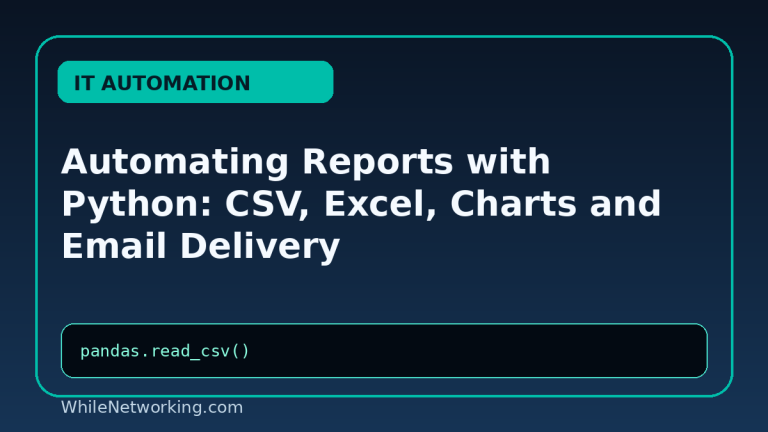 Automating Reports with Python: CSV, Excel, Charts and Email Delivery