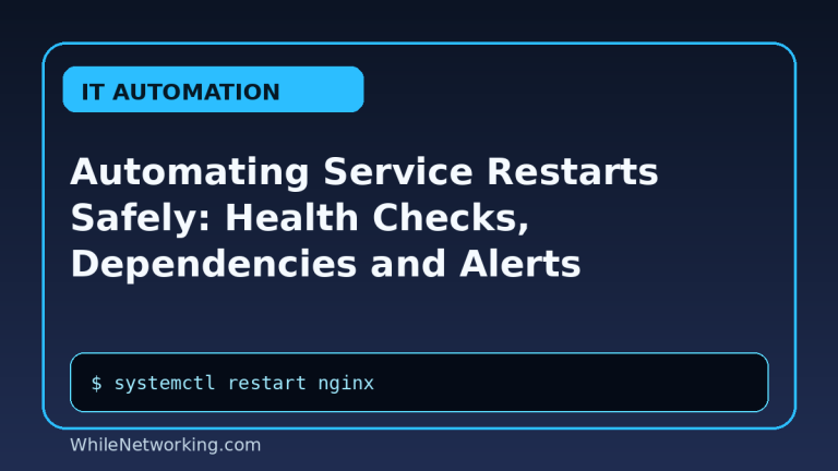 Automating Service Restarts Safely: Health Checks, Dependencies and Alerts