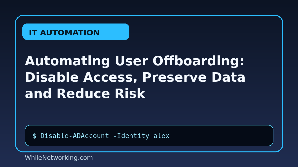 Automating User Offboarding: Disable Access, Preserve Data and Reduce Risk