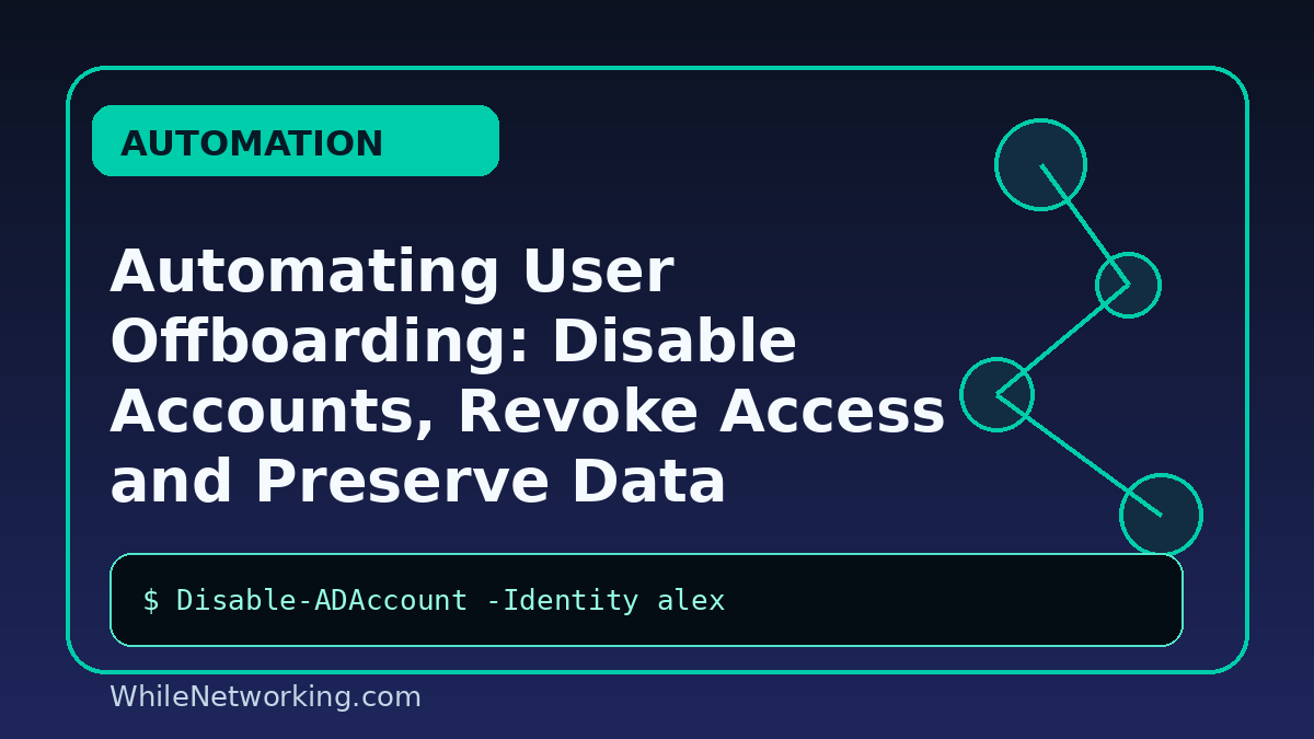 Automating User Offboarding: Disable Accounts, Revoke Access and Preserve Data
