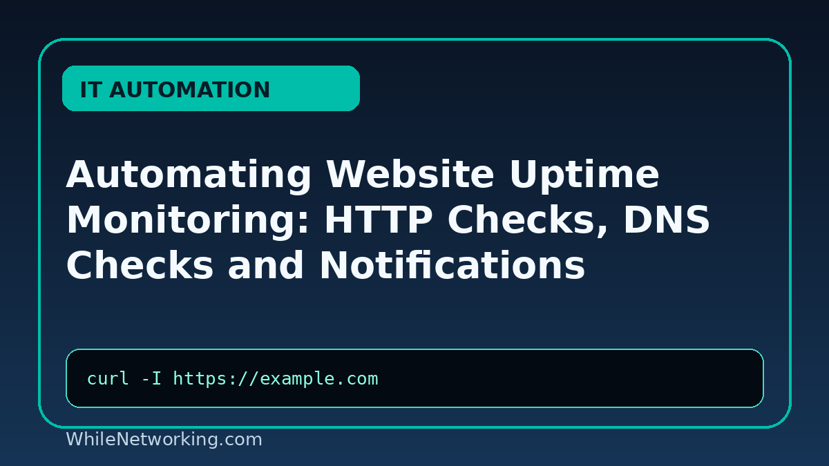 Automating Website Uptime Monitoring: HTTP Checks, DNS Checks and Notifications