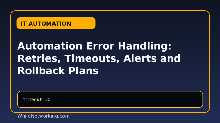 Automation Error Handling: Retries, Timeouts, Alerts and Rollback Plans featured image