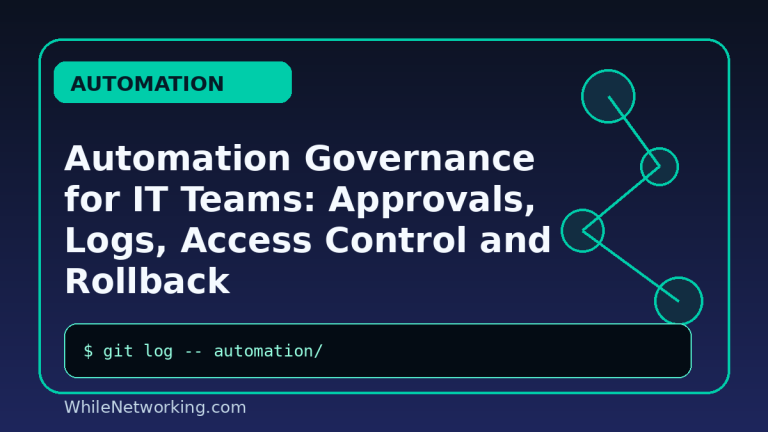 Automation Governance for IT Teams: Approvals, Logs, Access Control and Rollback