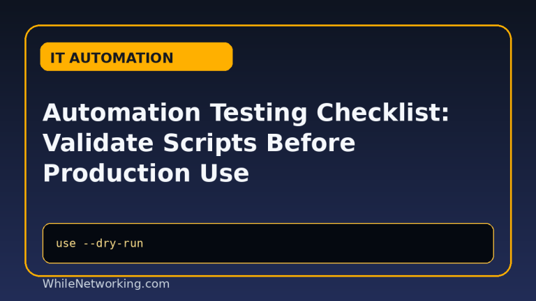 Automation Testing Checklist: Validate Scripts Before Production Use featured image