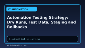 Automation Testing Strategy: Dry Runs, Test Data, Staging and Rollbacks