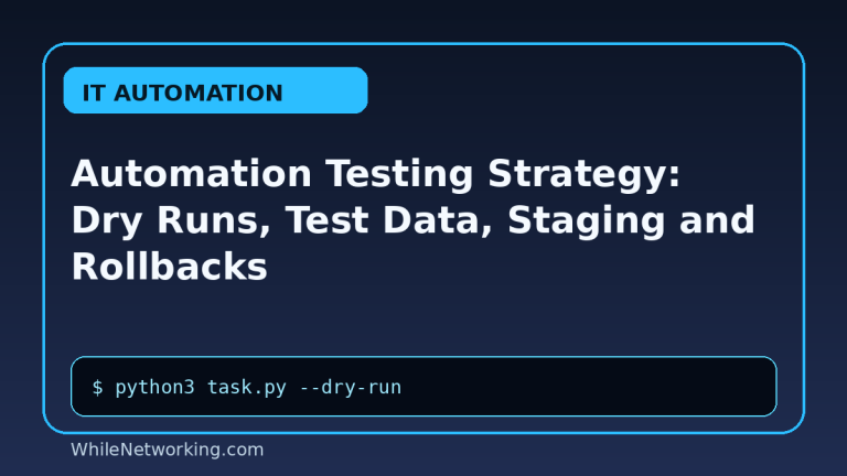 Automation Testing Strategy: Dry Runs, Test Data, Staging and Rollbacks