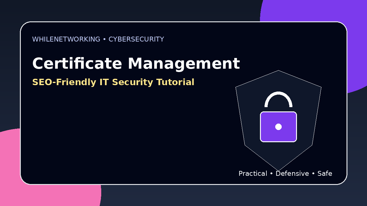 Certificate management cybersecurity guide avoid expired TLS trust problems