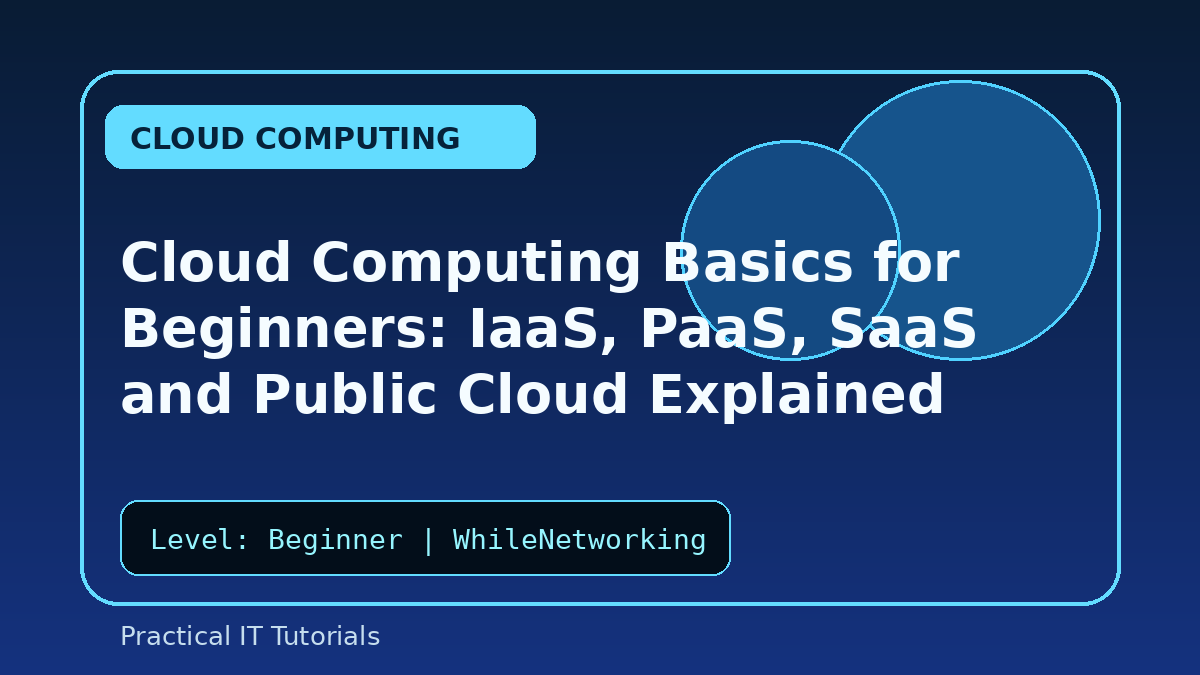 Cloud Computing Basics for Beginners: IaaS, PaaS, SaaS and Public Cloud Explained