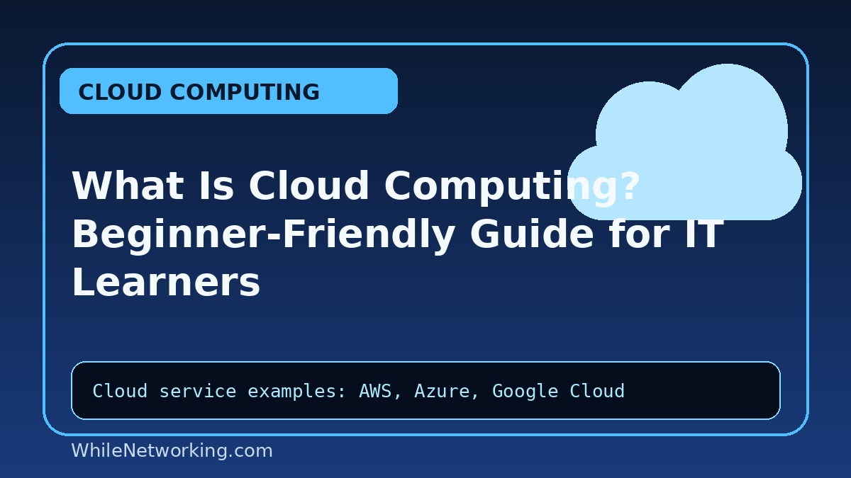 What Is Cloud Computing? Beginner-Friendly Guide for IT Learners