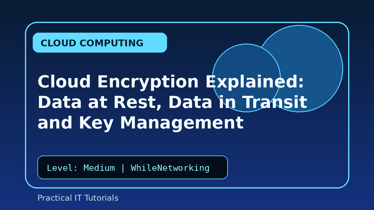 Cloud Encryption Explained: Data at Rest, Data in Transit and Key Management