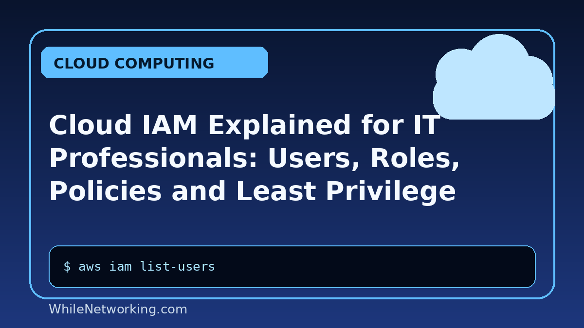 Cloud IAM Explained for IT Professionals: Users, Roles, Policies and Least Privilege