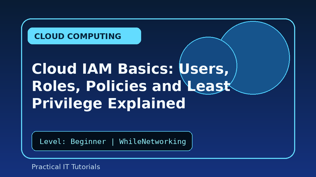 Cloud IAM Basics: Users, Roles, Policies and Least Privilege Explained