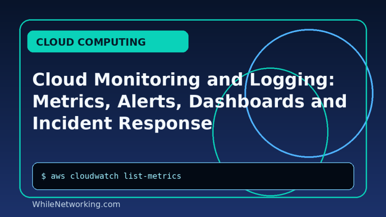 Cloud Monitoring and Logging: Metrics, Alerts, Dashboards and Incident Response