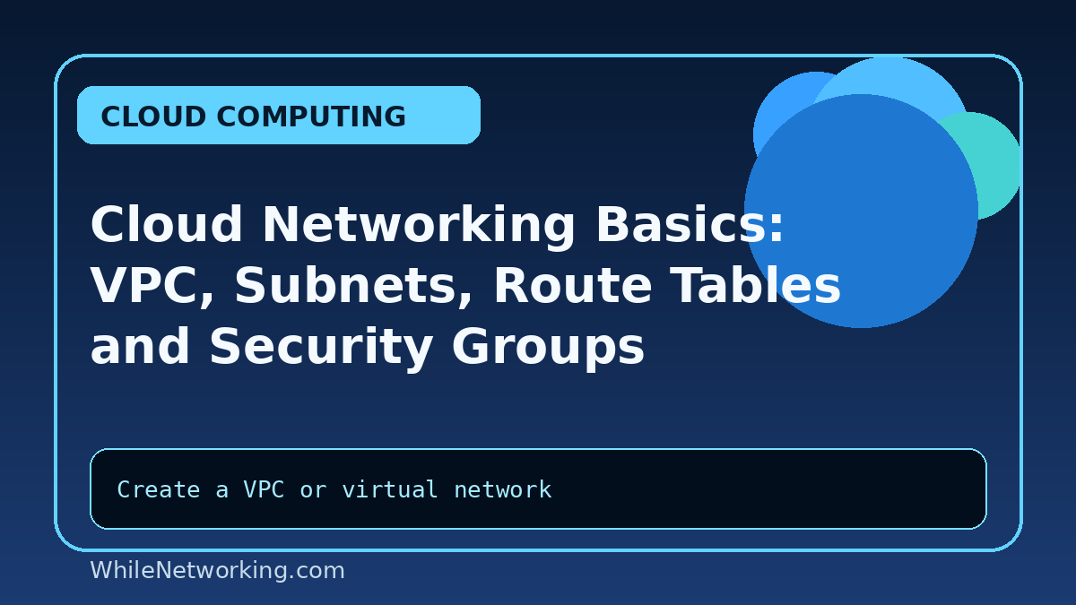 Cloud Networking Basics: VPC, Subnets, Route Tables and Security Groups