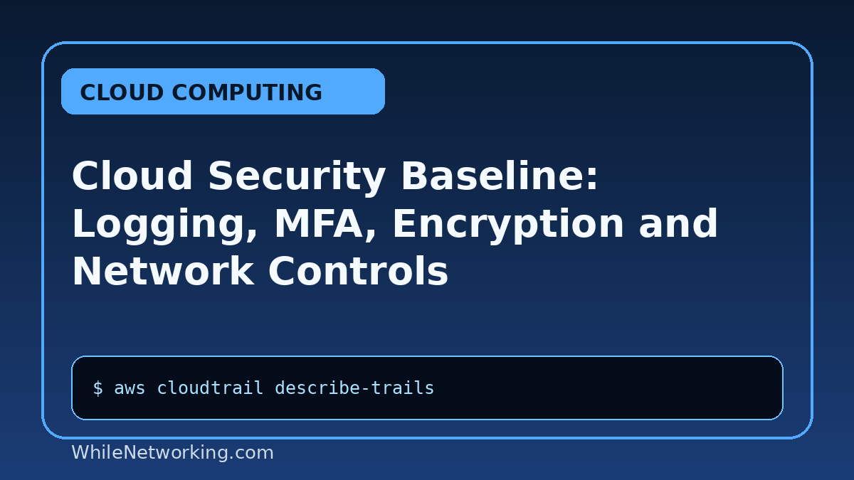 Cloud Security Baseline: Logging, MFA, Encryption and Network Controls