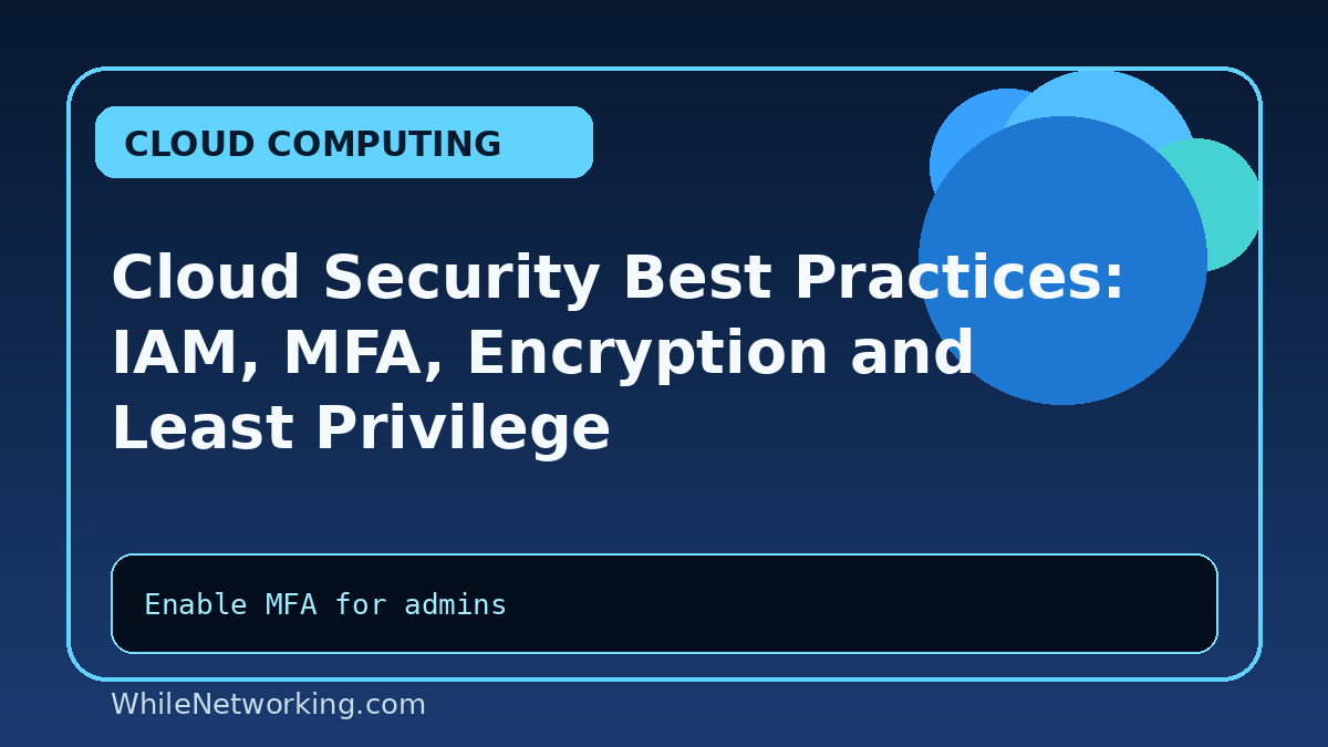 Cloud Security Best Practices: IAM, MFA, Encryption and Least Privilege
