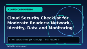 Cloud Security Checklist for Moderate Readers: Network, Identity, Data and Monitoring Controls