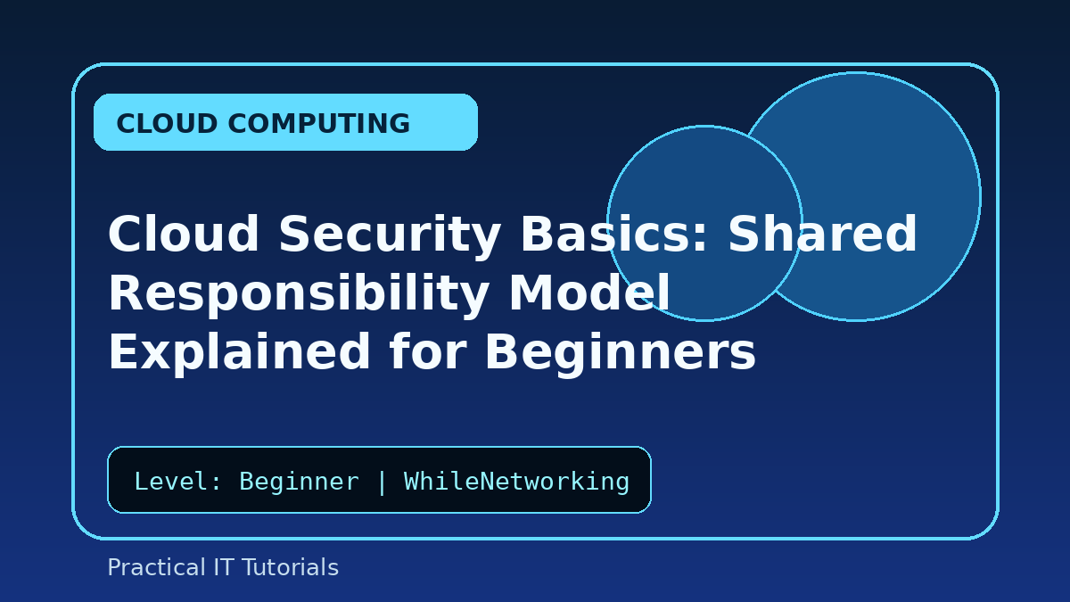 Cloud Security Basics: Shared Responsibility Model Explained for Beginners