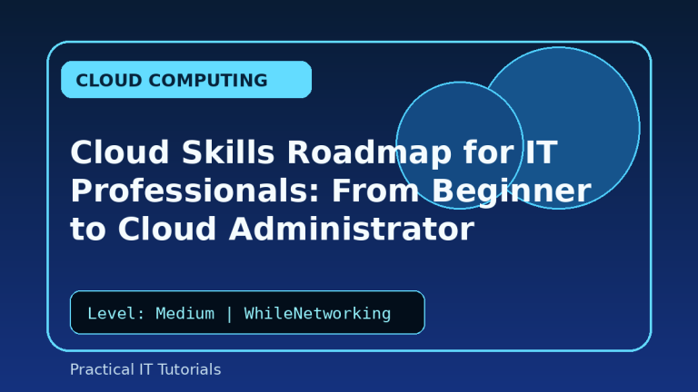 Cloud Skills Roadmap for IT Professionals: From Beginner to Cloud Administrator