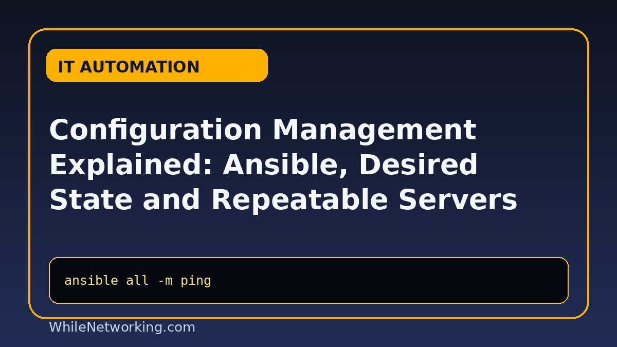Configuration Management Explained: Ansible, Desired State and Repeatable Servers featured image
